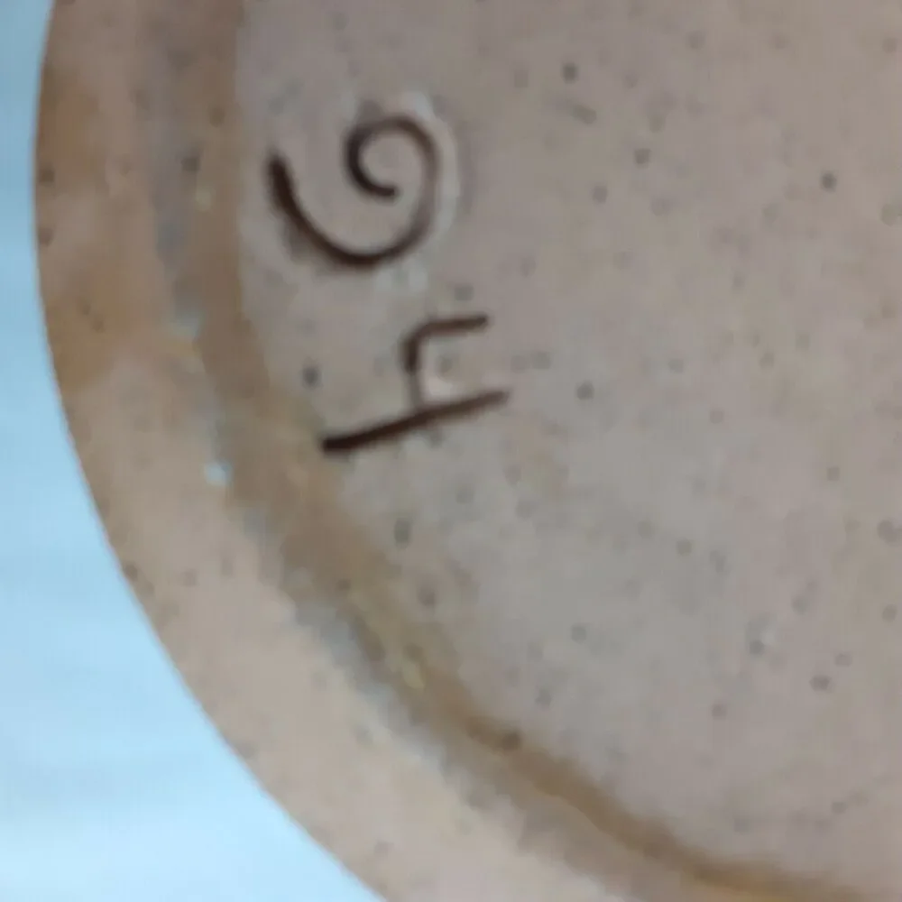 Vintage Stamped Stoneware Vase Art Deco Vibe,Feminine,Pastels